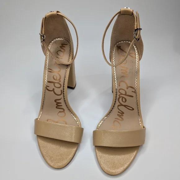 Sam Edelman Yaro Block Heel Sandals Nude Tan Size 10 - Picture 4 of 6